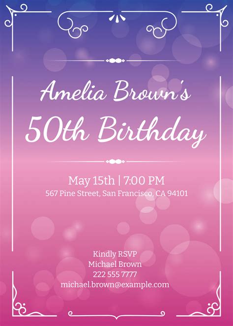 online 50th birthday invitations|Living Large .